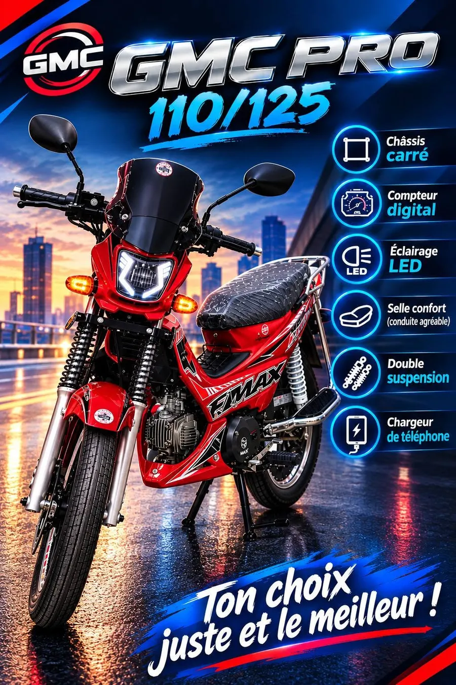GMC Pro 110/125, moto urbaine GMC Motors